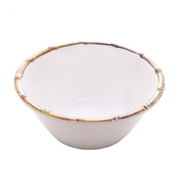 Imagem de Jogo 4 Bowls Borda de Bambu Melamina Branco 15x6cm