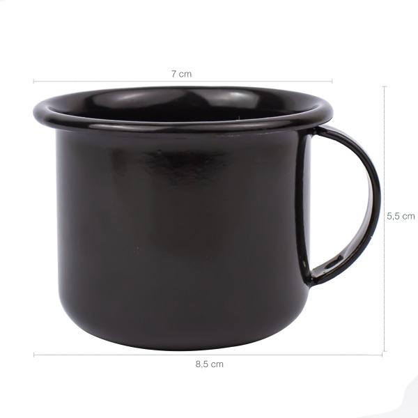 Imagem de Jogo 4 Canecas Esmaltadas Retrô 90ml Xícaras Ágata Para Café Chá