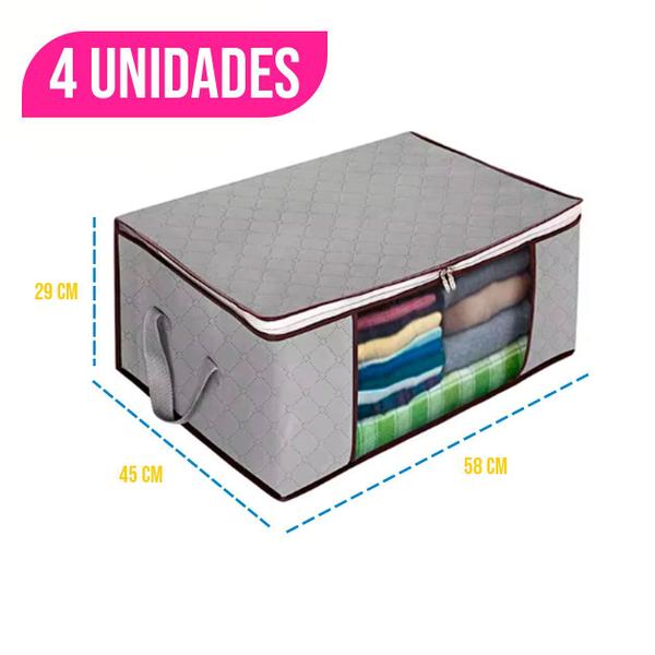 Imagem de Jogo 4 Colmeias Organizadoras P/ Guarda Roupa Quarto Gaveta Armário  Resistente Tecido Calcinha Cuecas Meias Decoração