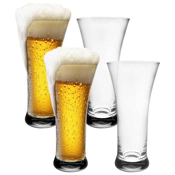 Imagem de Jogo 4 Copos Cerveja Frank Cristal Bohemia 300Ml 17,5X8,5Cm