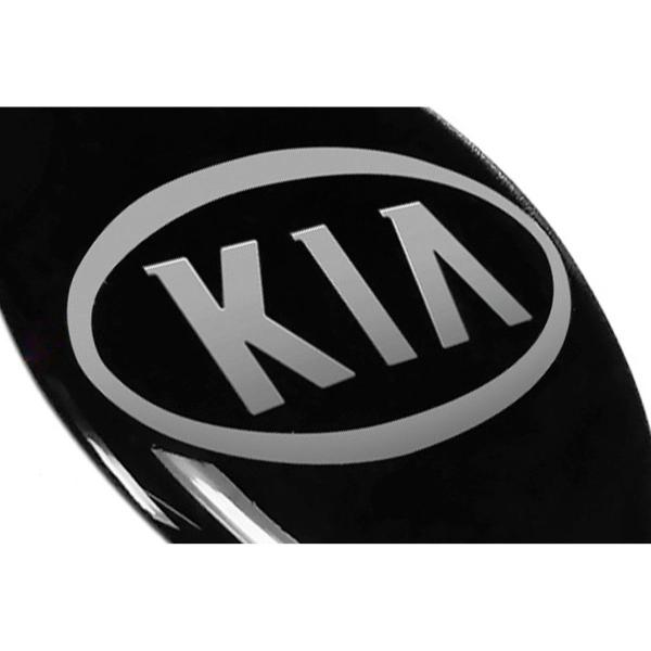 Imagem de Jogo 4 Emblema Roda KIA Preto 51mm.