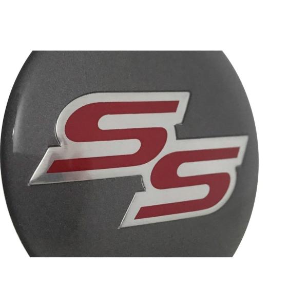 Imagem de Jogo 4 Emblema Roda  SS  58mm - Cinza