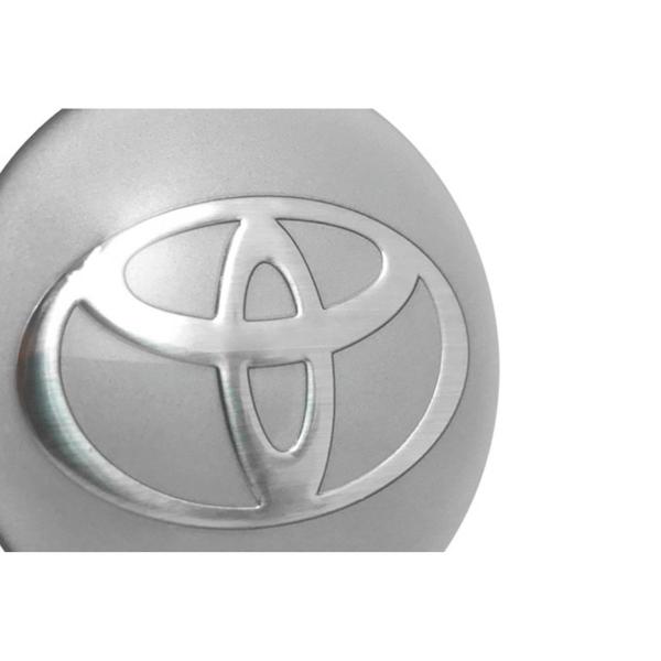 Imagem de Jogo 4 Emblema Roda Toyota Cinza 55mm.