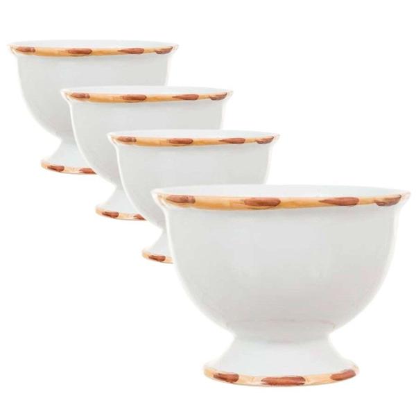 Imagem de Jogo 4 Mini Bowls Bambu com Pé Tigela 8cm Scalla 1ª Linha