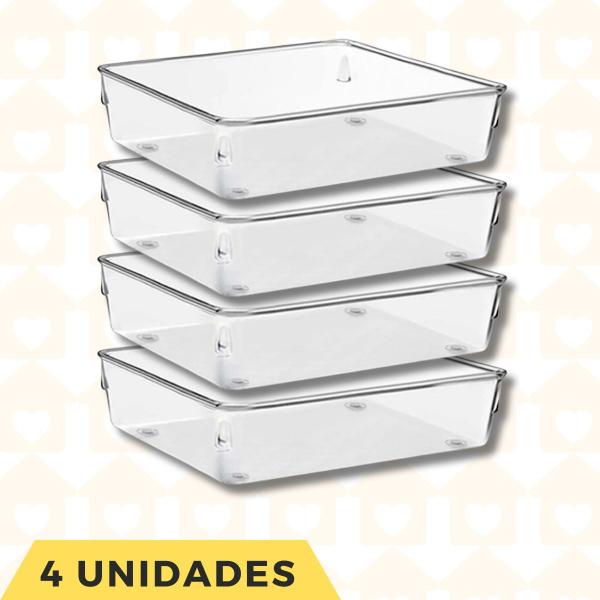 Imagem de Jogo 4 Organizadores Acessorios Modular 4 Multiuso Maquiagem