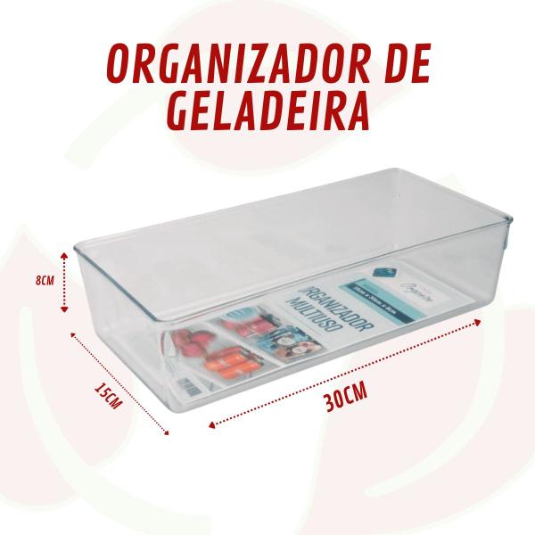 Imagem de Jogo 4 Organizadores Modular Transparentes Guardar Alimentos