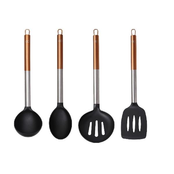 Imagem de Jogo 4 Peças Utensílios de Cozinha Inox Silicone Nylon 