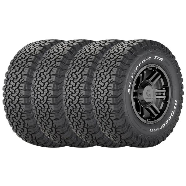 Imagem de Jogo 4 pneus bfgoodrich aro 18 all terrain t/a ko2 285/65r18 125/122r 10 lonas rwl