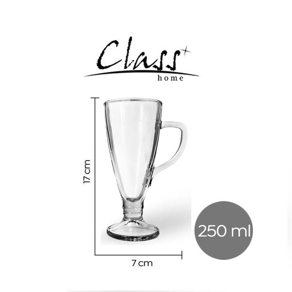 Imagem de Jogo 4 Taças para Milk-shake Frappe Ceaser de Vidro Casual 250ml Class Home