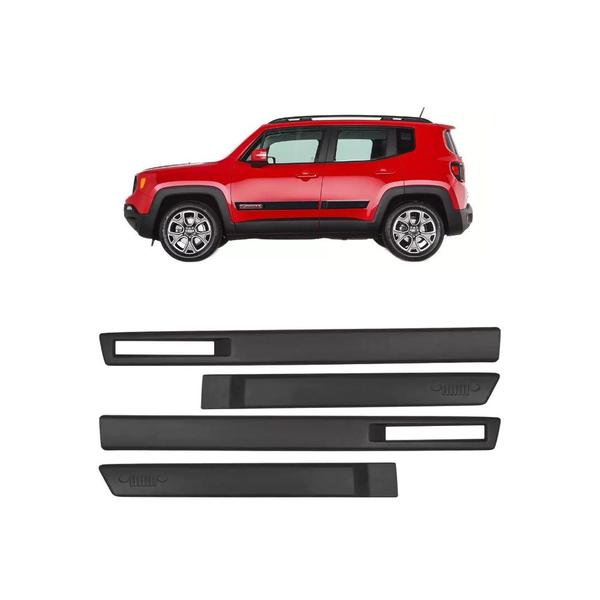 Imagem de Jogo 4peças Friso Protetor Porta Lateral Jeep Renegade 15 22