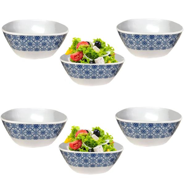 Imagem de Jogo 6 Bowl Tigela Melamina Quadrada 1200ml Saladeira Atacado