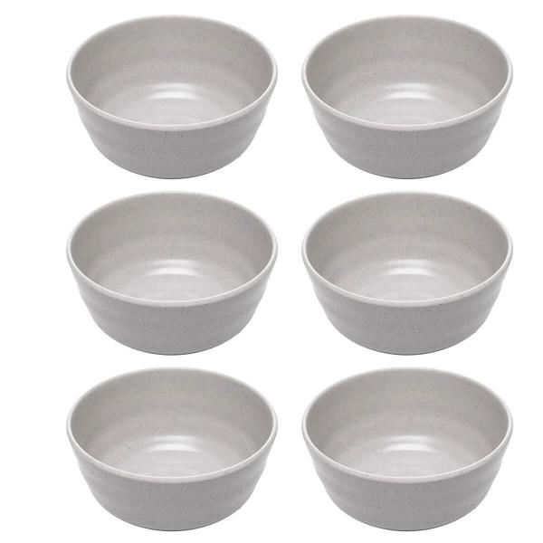 Imagem de Jogo 6 Bowl Tigela Melanina 500ml Tóquio Granilite 13x7cm Lyor Cumbuca Servir Sobremesas