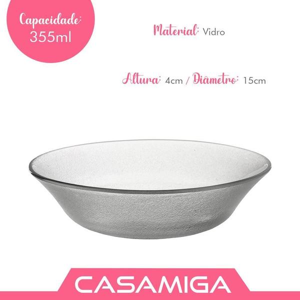 Imagem de Jogo 6 Bowls Vidro Transparente Acquamarine 15Cm