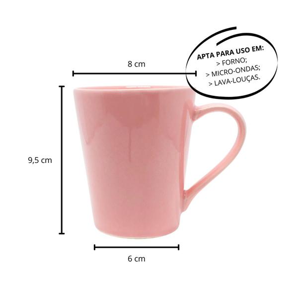 Imagem de Jogo 6 Caneca Chá Café Verde 250ml em Porcelana