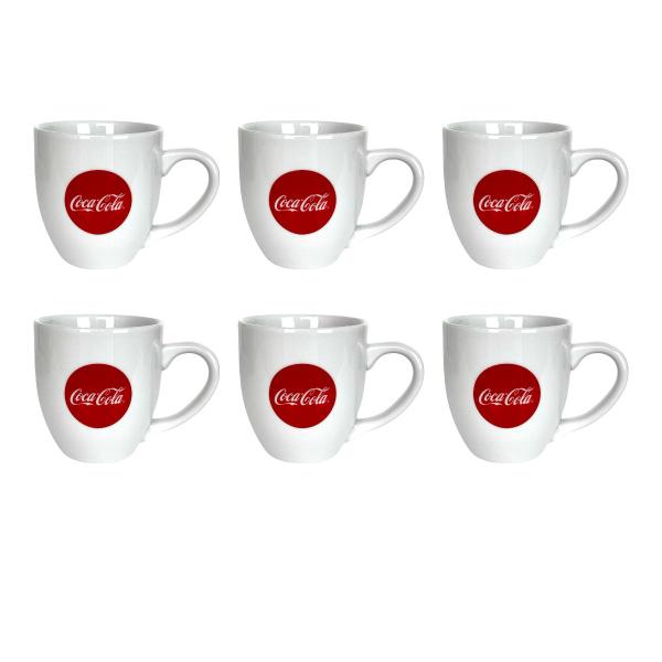 Imagem de Jogo 6 Caneca Coca-Cola Em Porcelana Chá Café 300ml