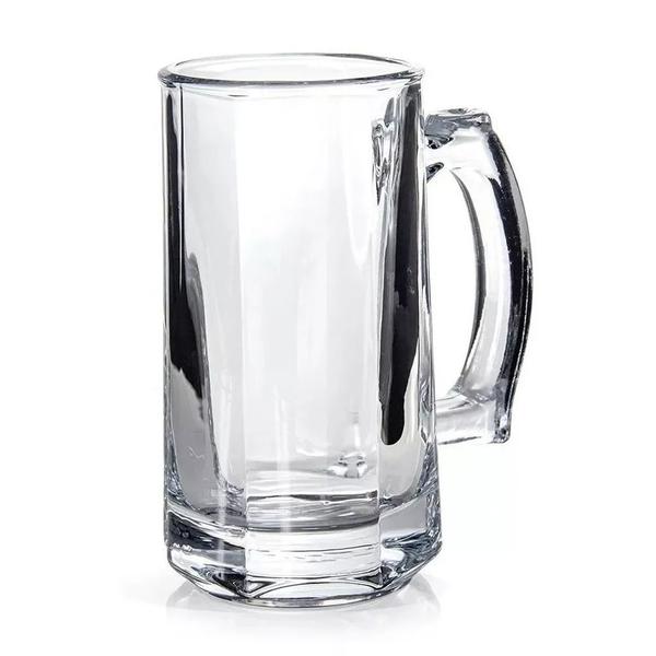 Imagem de Jogo 6 Caneca de Chopp Zero Grau Vidro Transparente Casual Resistente Bar 380ml Class Home