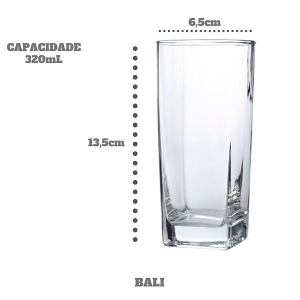 Imagem de Jogo 6 Copos 320 ml Bali Transparente Cozinha Bebida