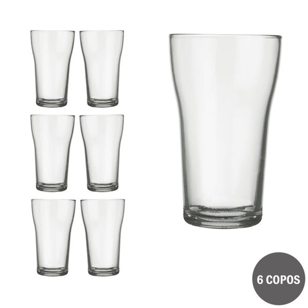 Imagem de Jogo 6 Copos Cerveja Churrasco Boteco Trad. Nadir 200 ml