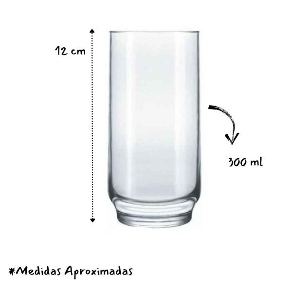 Jogo 6 Copos Vidro Lights 300mL Nadir Figueiredo Imagem de Jogo 6 Copos Vidro Lights 300mL Nadir Figueiredo