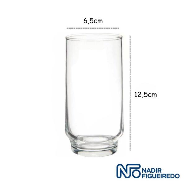 Imagem de Jogo 6 Copos Vidro Suco Água Lights 300ml Nadir