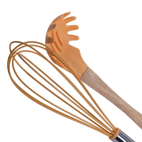 Imagem de Jogo 6 Peças Silicone Utensílios de Cozinha Master Laranja Claro Wincy