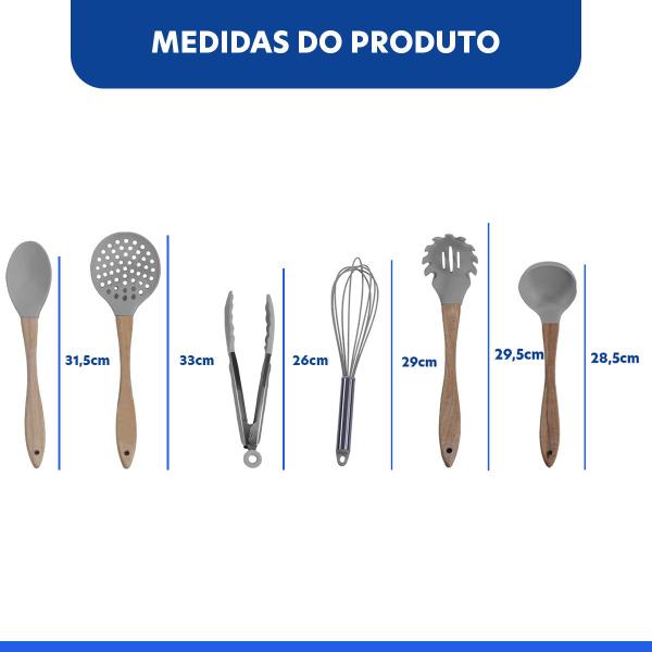 Jogo 6 Peças Silicone Utensílios de Cozinha Master Laranja Claro Wincy Imagem de Jogo 6 Peças Silicone Utensílios de Cozinha Master Laranja Claro Wincy