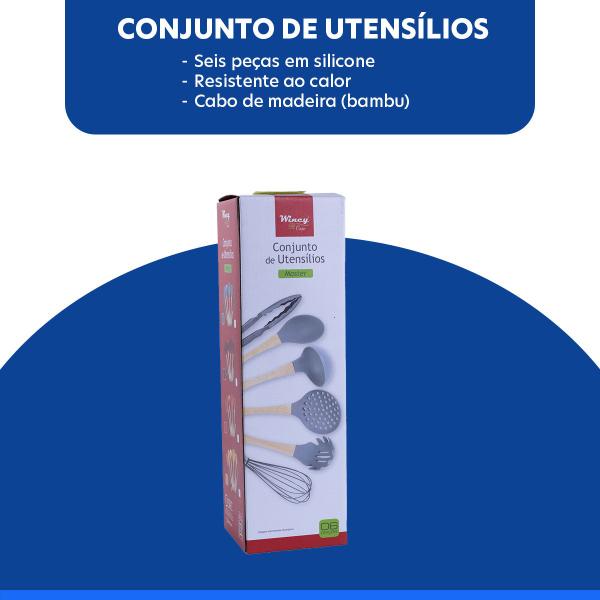 Jogo 6 Peças Silicone Utensílios de Cozinha Master Laranja Claro Wincy Imagem de Jogo 6 Peças Silicone Utensílios de Cozinha Master Laranja Claro Wincy