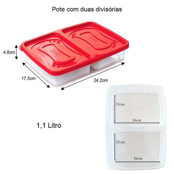 Jogo 6 potes mantimentos com tampa presunto queijo vasilha porta frios marmita frutas comida fitness - Plasútil Imagem de Jogo 6 potes mantimentos com tampa presunto queijo vasilha porta frios marmita frutas comida fitness