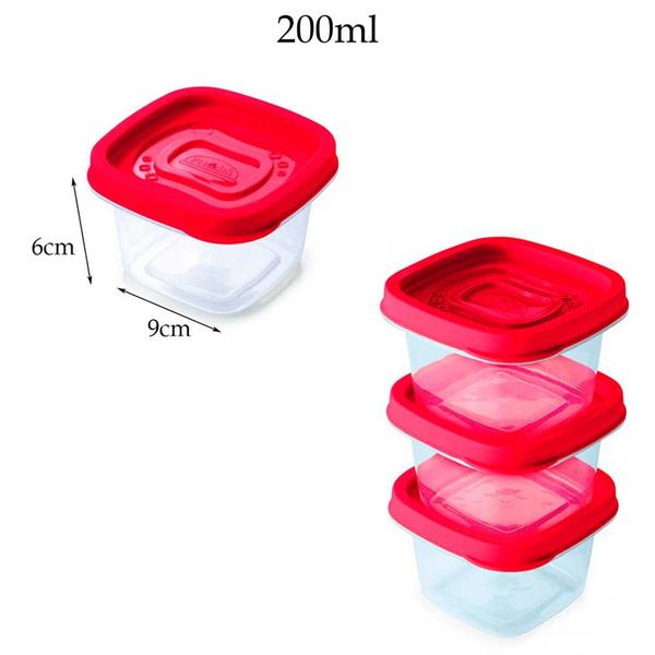 Jogo 6 potes mantimentos com tampa presunto queijo vasilha porta frios marmita frutas comida fitness - Plasútil Imagem de Jogo 6 potes mantimentos com tampa presunto queijo vasilha porta frios marmita frutas comida fitness