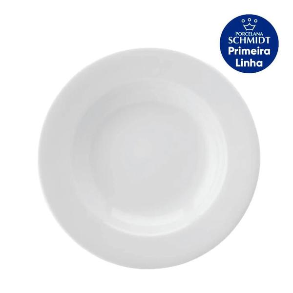 Jogo 6 Pratos Fundos 23cm Convencional Porcelana Schmidt Imagem de Jogo 6 Pratos Fundos 23cm Convencional Porcelana Schmidt