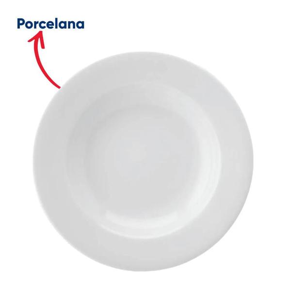 Jogo 6 Pratos Fundos 23cm Convencional Porcelana Schmidt Imagem de Jogo 6 Pratos Fundos 23cm Convencional Porcelana Schmidt