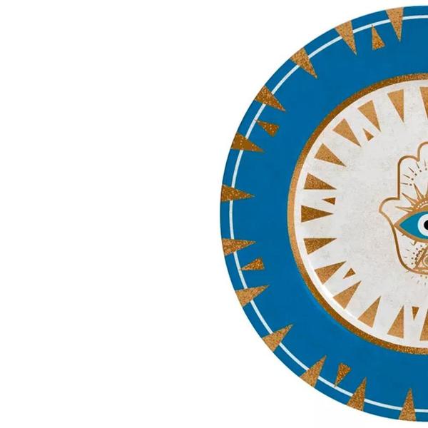 Jogo 6 Pratos Sobremesa Olho Grego Cerâmica Alleanza 1ªL Imagem de Jogo 6 Pratos Sobremesa Olho Grego Cerâmica Alleanza 1ªL