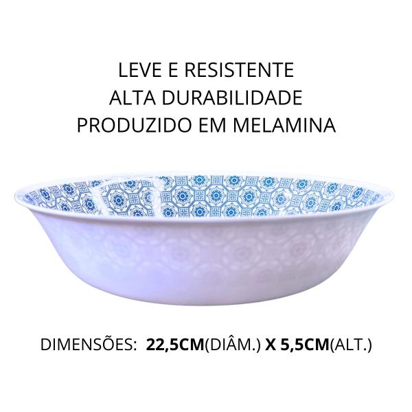 Imagem de Jogo 6 Saladeira Tigela Bowl 1l Melamina 22,5cm Grande