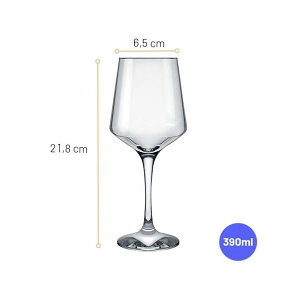 Imagem de Jogo 6 Taças Brunello 390ml Ideal Vinho Tinto Refinado Vidro Nadir