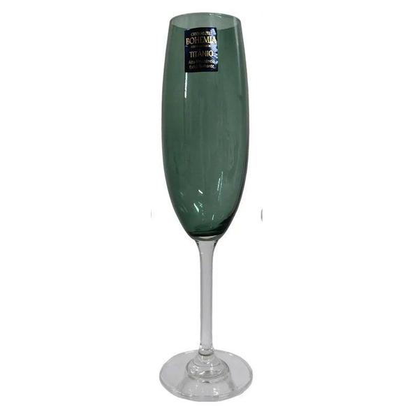 Imagem de Jogo 6 Taças Champanhe Gastro Cristal 220 ml Verde Bohemia