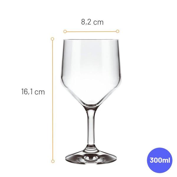 Imagem de Jogo 6 Taças de Água 300ml SM Buffet Nadir Figueiredo em Vidro Transparente