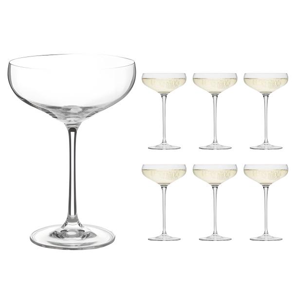 Imagem de Jogo 6 Taças Martini Cristal Titânio Bohemia Megan 290ml