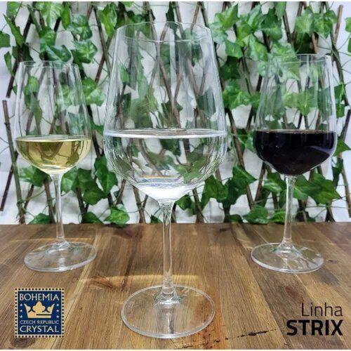 Imagem de Jogo 6 Taças Para Água E Vinho 580ml Strix Cristal Bohemia