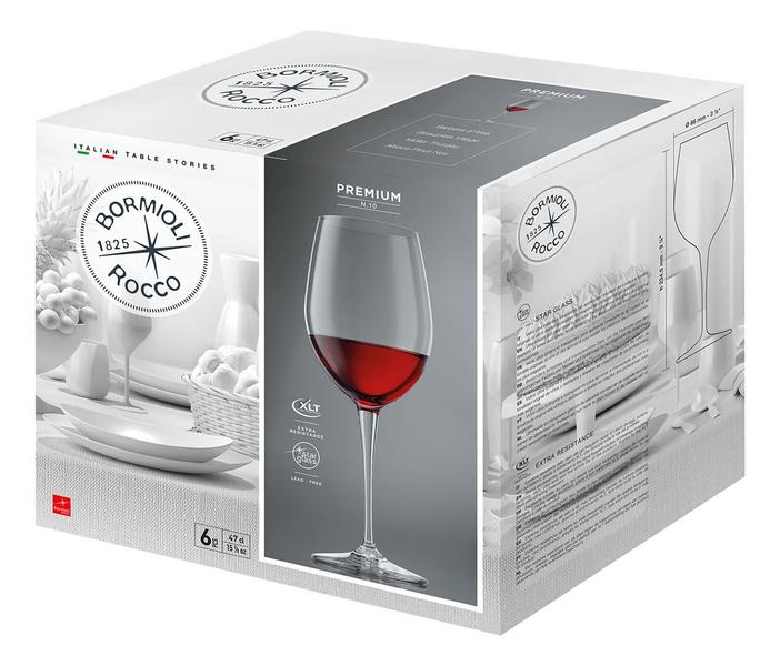 JOGO 6 TAÇAS VINHO BORMIOLI ROCCO PREMIUM CRISTAL 470ml 23x8x8cm TRANSPARENTE Imagem de JOGO 6 TAÇAS VINHO BORMIOLI ROCCO PREMIUM CRISTAL 470ml 23x8x8cm TRANSPARENTE