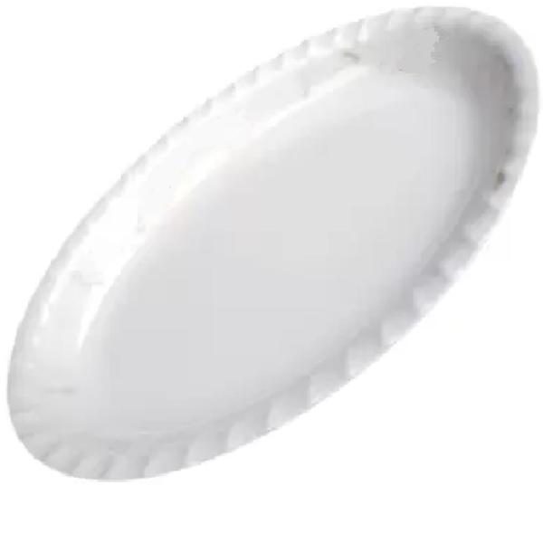 Jogo 6 Travessa Oval em Melamina Prato Bandeja Branca 24,5cm - Fx Imagem de Jogo 6 Travessa Oval em Melamina Prato Bandeja Branca 24,5cm