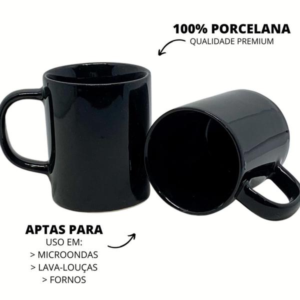 Imagem de Jogo 6 Xícara Caneca Café Porcelana 100ml E Pires Madeira