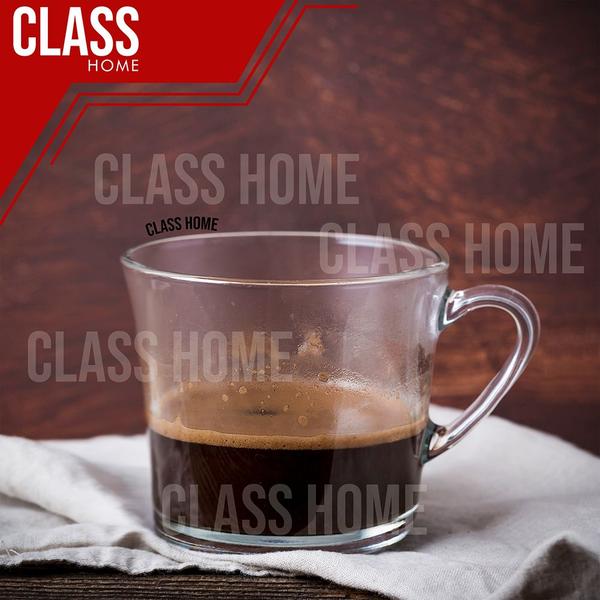 Imagem de Jogo 6 Xícaras Café Chá Vidro Vintage 180ml Transparente