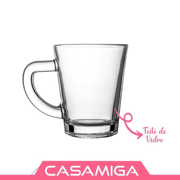 Imagem de Jogo 6 Xícaras Café Vidro Casual 70ml Class Home