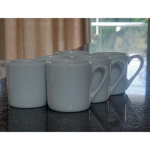 Imagem de Jogo 6 xícaras de Café - Tradicional - 55 ml base reta - Porcelana branca