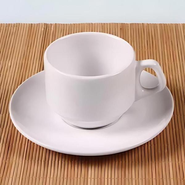 Jogo 6 Xícaras De Chá Porcelana Empilhavel 200ml Oxford Kit Empilháveis Hotel Cafeteria Imagem de Jogo 6 Xícaras De Chá Porcelana Empilhavel 200ml Oxford Kit Empilháveis Hotel Cafeteria
