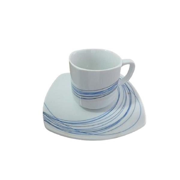 Imagem de Jogo 6 Xícaras E Pires Café Porcelana Italiana 50Ml Bugatti