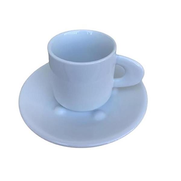 Imagem de Jogo 6 Xícaras Pires Café Porcelana Italiana 75Ml Bugatti