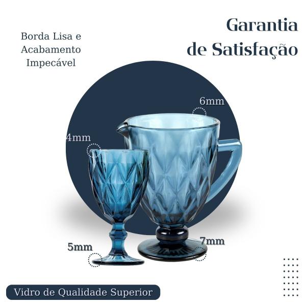 Jogo 7pçs Jarra De Suco Com 6 Taças Para Água Vinho Em Vidro - FRATELLI Imagem de Jogo 7pçs Jarra De Suco Com 6 Taças Para Água Vinho Em Vidro
