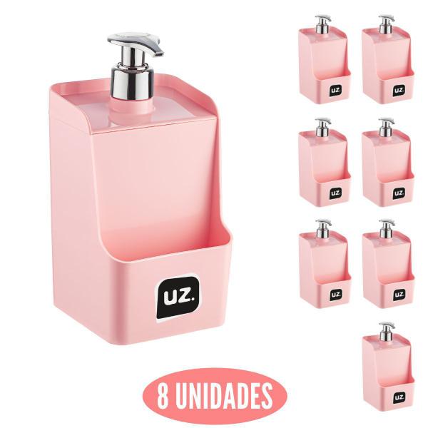 Imagem de Jogo 8 Dispenser Pratico Slin Gourmet Plastico Rosa Bebe