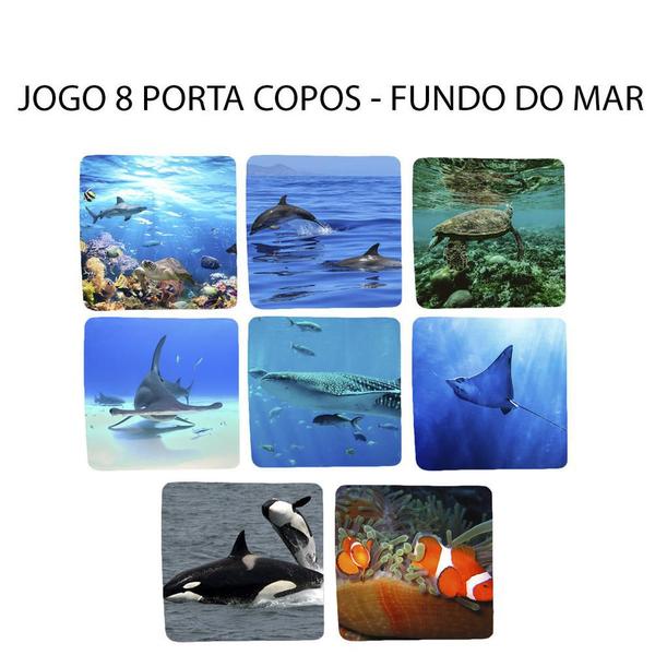 Imagem de Jogo 8 Porta Copos Personalizado para Mergulhador Dive Redondo